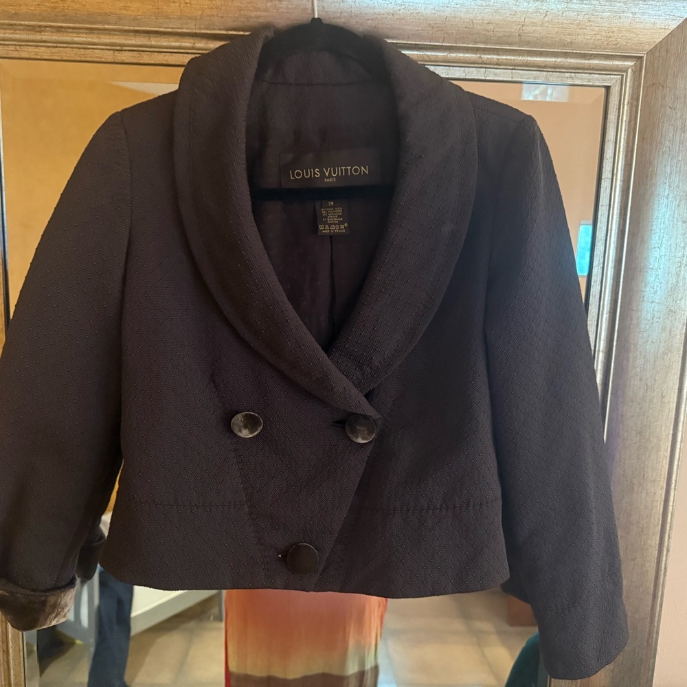 Louis Vuitton Double-Breasted Black Blazer